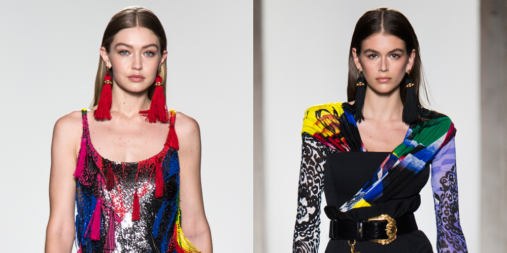 Gigi Hadid & Kaia Gerber Walk in Versace’s Milan Show | Fashion, Gigi ...