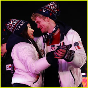 Figure Skaters Madison Chock & Evan Bates Share Sweet Dance During Olympic Closing Ceremonies
