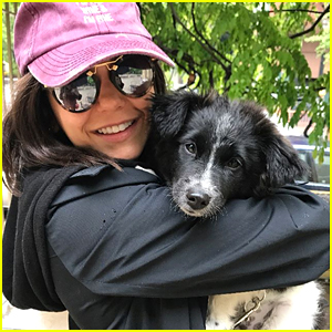 Nina Dobrev Spends Valentine's Day With Birthday Puppy Maverick