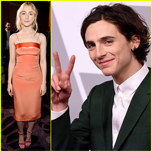 Saoirse Ronan & Timothee Chalamet Step Out at Oscar Noms Luncheon!