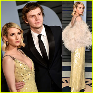 Emma Roberts Attends an Oscars After Party with Evan Peters!