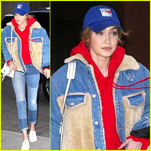 Gigi Hadid Roots for the Home Team at New York Rangers Game!