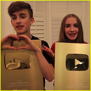 Johnny & Lauren Orlando Get Surprised With YouTube Gold Plaques