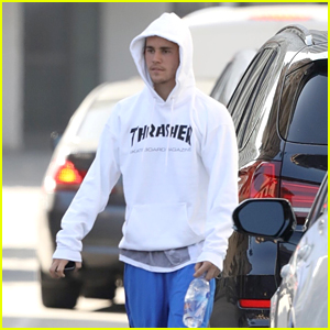 Justin Bieber Makes His Way to a Spin Class in LA!
