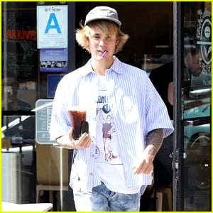 Justin Bieber Grabs a Cold Drink While Out on a Coffee Run in LA!