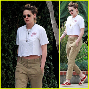 Kristen Stewart Stays Cool in a Crop Top in LA
