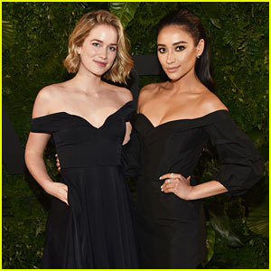 Shay Mitchell Promotes 'You' at Upfront Event with Elizabeth Lail!