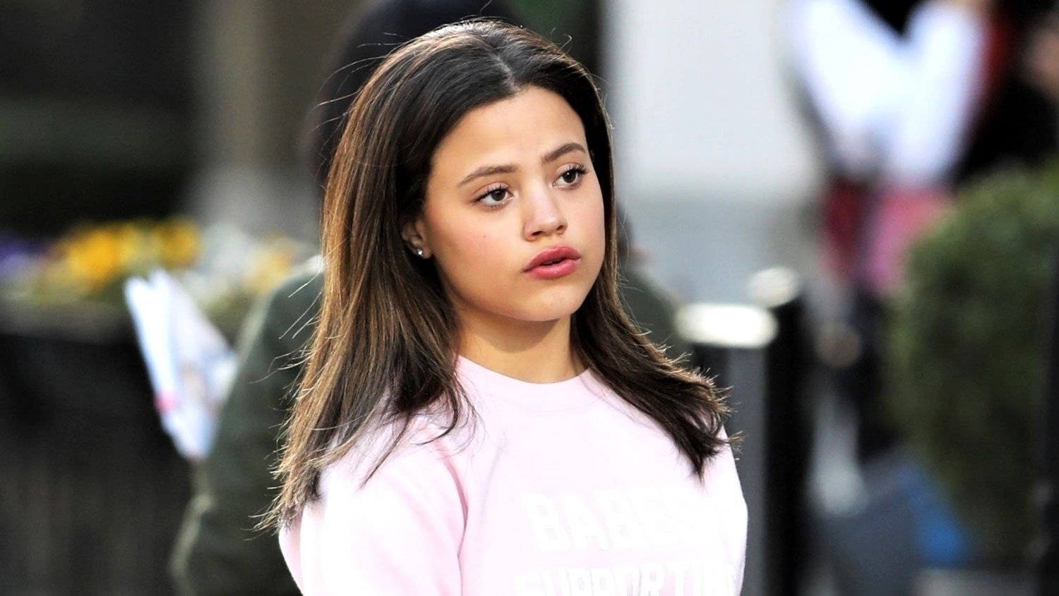Sarah Jeffery Walks Adorable Pup Monty Ahead of ‘Charmed’ Filming