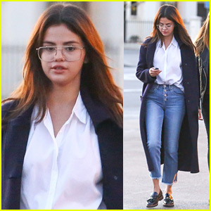 Selena Gomez Rocks Wire-Framed Glasses for Dinner in Studio City ...