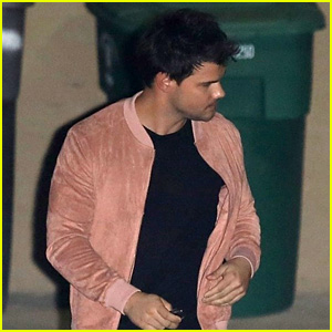 Taylor Lautner Leaves an Evening Church Service