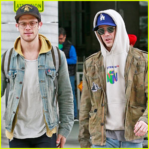 Grant Gustin Greets BFF Kyle Harris at Airport After Pilot Casting