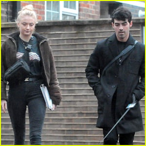 Sophie Turner Walks Her Dog Porky with Fiance Joe Jonas!