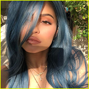 Kylie Jenner Shows Off Latest Coachella Look - Denim Blue Hair!