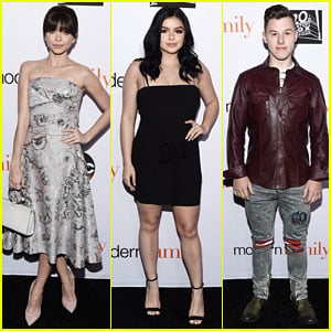 Sarah Hyland Rocks New Haircut With Ariel Winter & Nolan Gould at 'Modern Family' Event