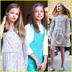 Princesses Leonor & Sofia of Spain Attend Easter Mass in Palma de ...