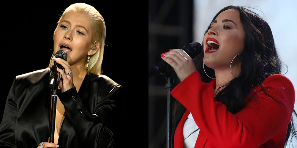 Demi Lovato Lends Vocals to Christina Aguilera’s ‘Fall In Line ...