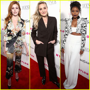 Katherine McNamara, AJ Michalka & Ajiona Alexus Get Glam For 'Nylon' Young Hollywood Party