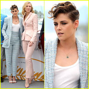 Kristen Stewart Wore a Red Chanel Suit With No Bra in Sight to Cannes Film  Festival–See Pics