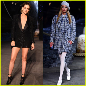 Kristen Stewart Watches Girlfriend Stella Maxwell Walk in Chanel Show!