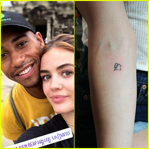 Lucy Hale Gets Tiny Elephant Tattoo In Cambodia!