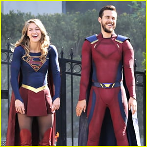 Melissa Benoist & Boyfriend Chris Wood Are Having So Much Fun on the 'Supergirl' Set!
