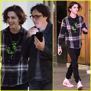 Timothee Chalamet is All Smiles While Out With a Friend in London