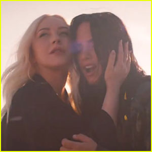Demi Lovato Breaks Free With Christina Aguilera in 'Fall In Line' Video - Watch!