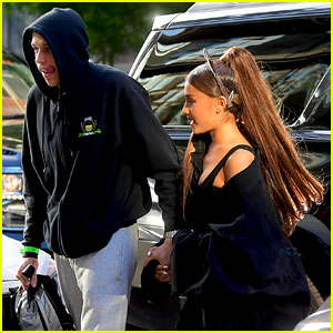 Ariana Grande heads to her birthday dinner with Pete Davidson