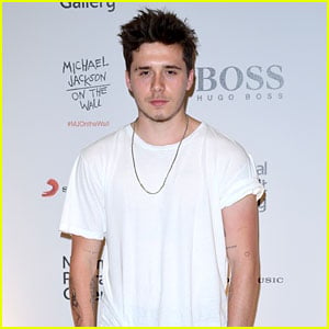 Brooklyn Beckham Dresses Casually to Check Out Michael Jackson Gallery