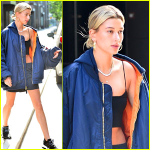 Hailey Baldwin Puts Her Toned Torso on Display While Kicking Off Her Weekend!