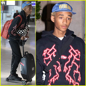 Jaden Smith Sports Fun Prints & Colors While Rolling Out of Paris ...