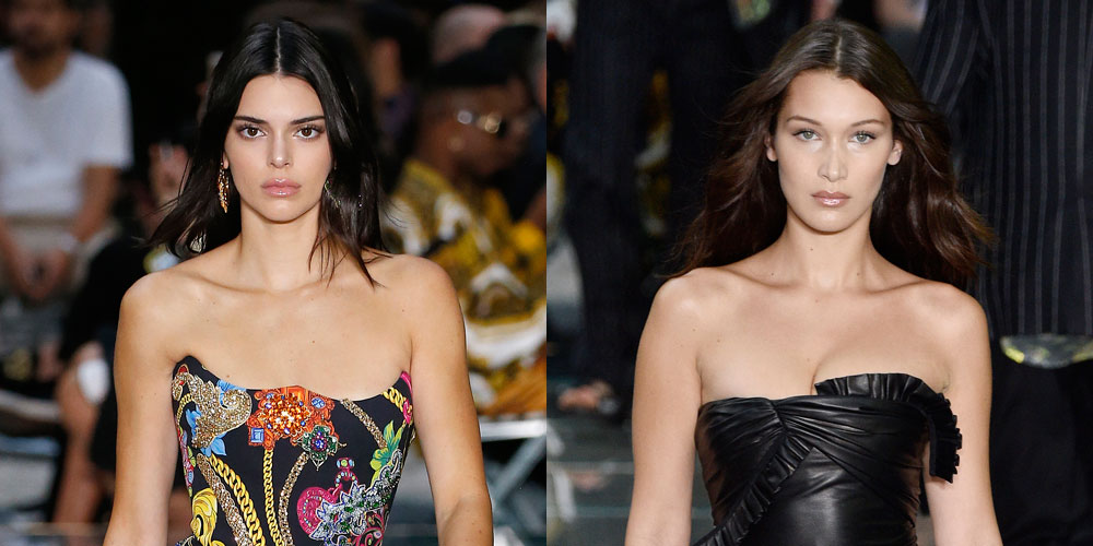 Kendall Jenner & Bella Hadid Look So Fierce on Versace’s Runway ...