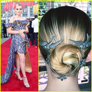 Meg Donnelly Wore Birds In Her Hair For 'Ant Man & The Wasp' Premiere