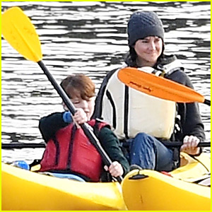Shailene Woodley & Iain Armitage Paddle a Canoe for 'Big Little Lies'