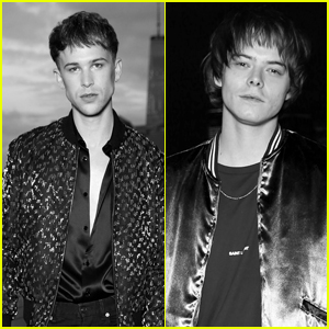 Tommy Dorfman & Charlie Heaton Look Sharp at Saint Laurent Meanswear 2019 Show in NYC!