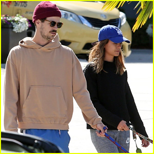 Grant Gustin & Fiancee LA Thoma Go For a Stroll With Their Pups in ...