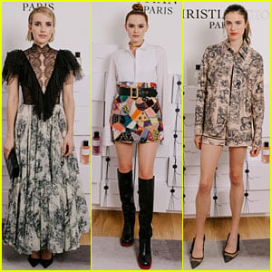 Emma Roberts, Zoey Deutch, & Margaret Qualley Step Out in Style for Dior Dinner