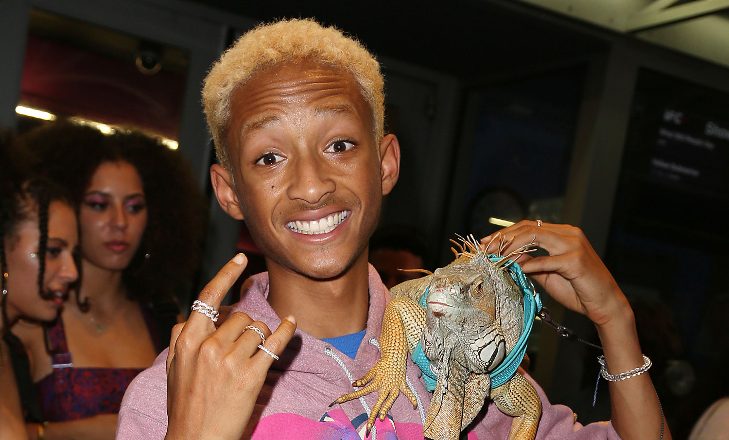 Jaden Smith Hits the Red Carpet With an Iguana, Blond Eyebrows and  Distressed Dad Shoes