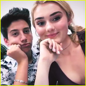 Meg Donnelly Gets Surprise Visit From Milo Manheim at 'American Housewife' Set