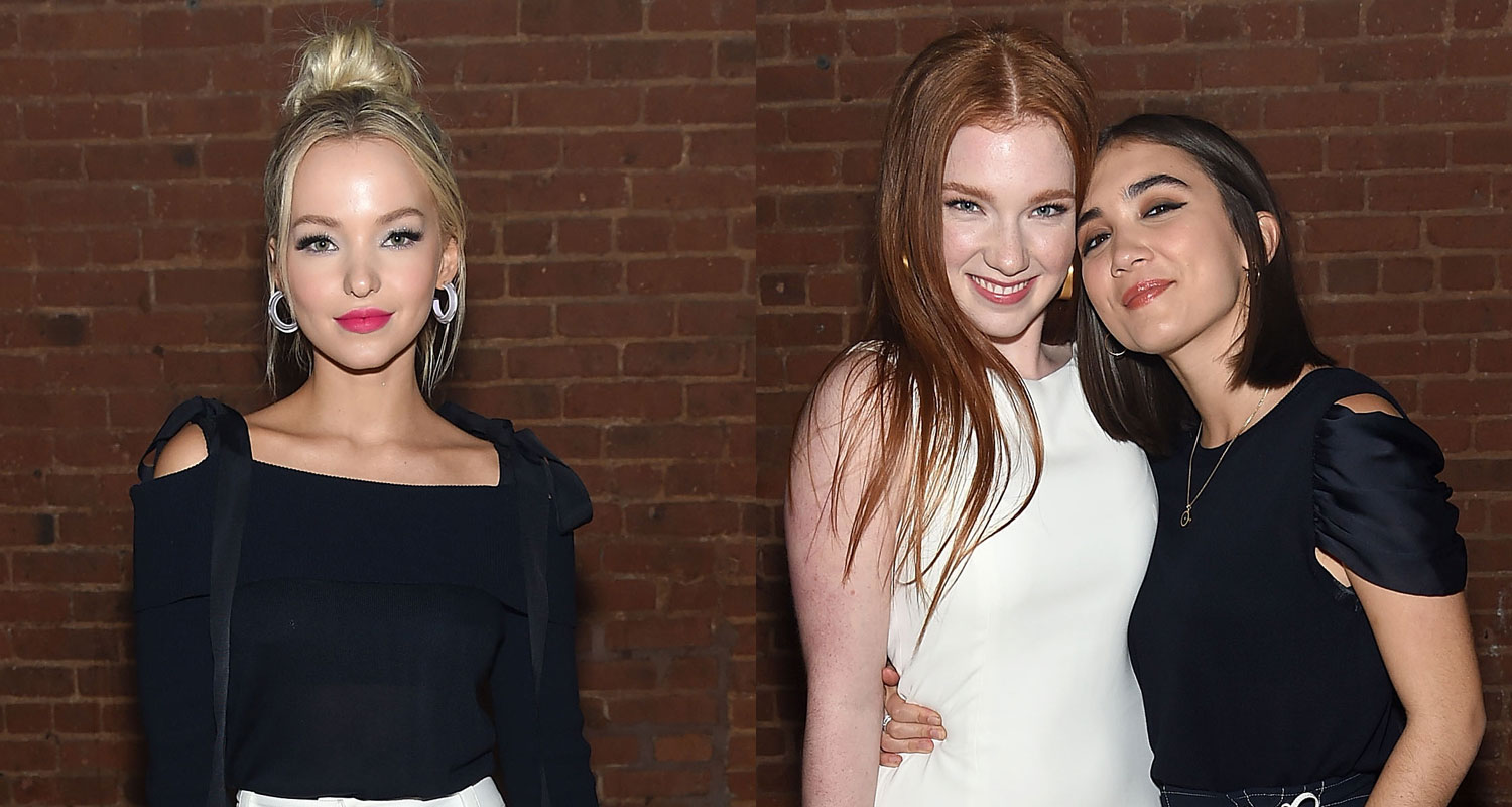 Dove Cameron, Rowan Blanchard, & Annalise Basso Sit Front Row at Adeam