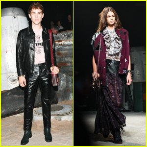 Tommy Dorfman & Kaia Gerber Look Chic at Coach Show During New York Fashion Week!