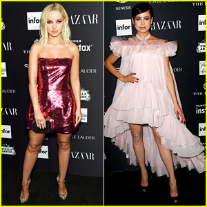 Dove Cameron & Sofia Carson Are Pretty in Pink at Harper's Bazaar Icons Event