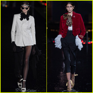 Kaia Gerber Gets Support From Mom Cindy Crawford During 'Saint Laurent' Show