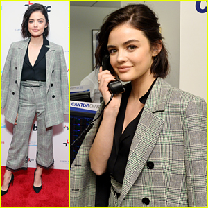 Lucy Hale Answers Phones During Cantor Fitzgerald's Annual Charity Day 2018