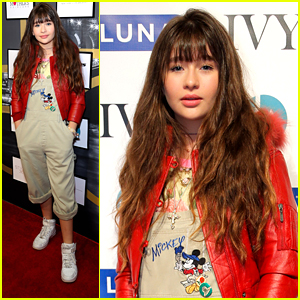 Malina Weissman Rocks Mickey Mouse Overalls at Style360 in NYC