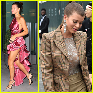 Sofia Richie Goes High Fashion In Ruffle Pink Dress in NYC