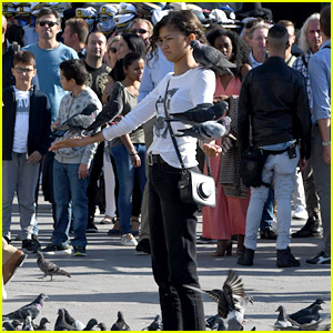 Zendaya Is Covered with Pigeons While Filming 'Spider-Man: Far From Home'
