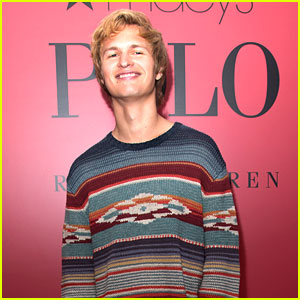 Ansel Elgort is All Smiles at Launch of Polo Red Rush Fragrance Line