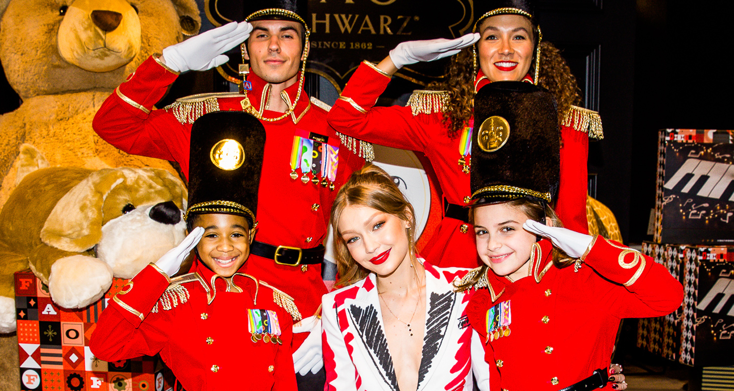 Gigi Hadid Designs Toy Soldier Holiday Costume For N.Y.C.'s New FAO Schwartz