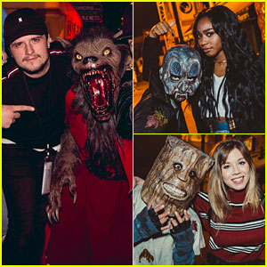 Josh Hutcherson, Normani, & Jennette McCurdy Get Spooked at Halloween Horror Nights!